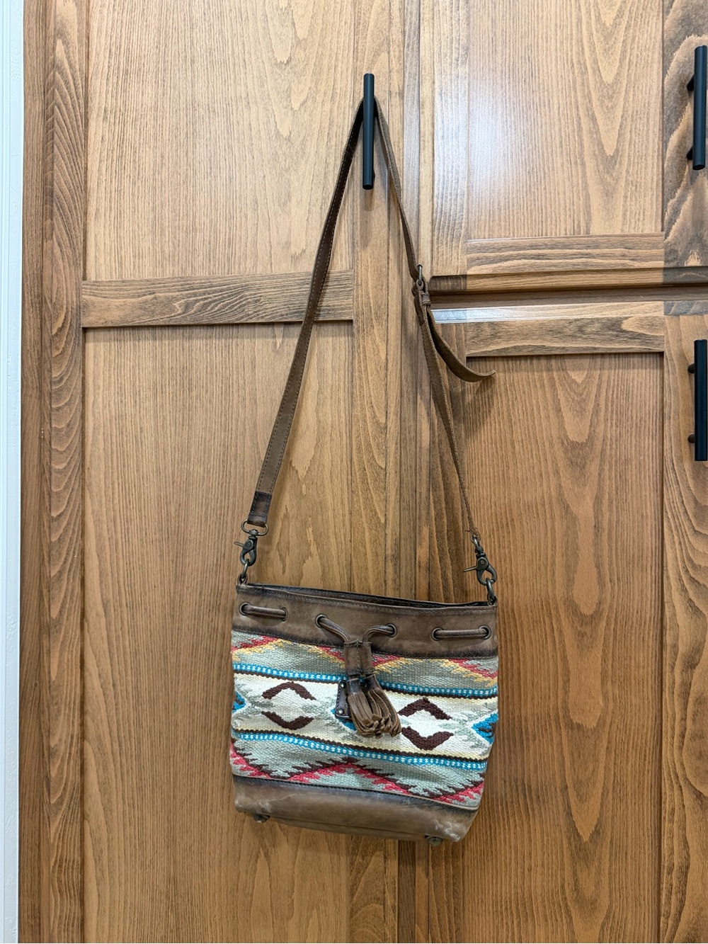 STS Ranchwear Southwestern Leather Crossbody Bag + Matching Wallet